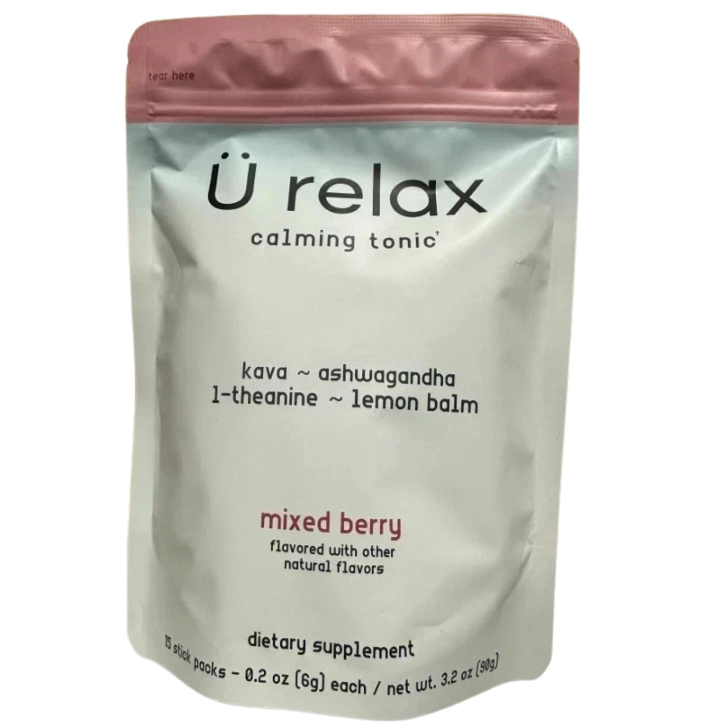 U Relax Calming tonic- 15 Packets MIXED BERRY flavor relax calming drink NEW