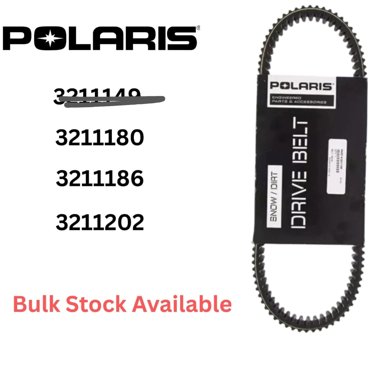 Polaris Belts - Belts Code 3211180, 3211186, 3211202
