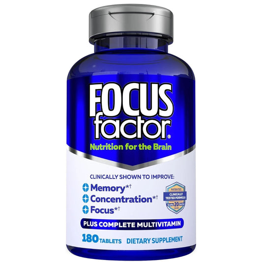 Focus Factor Dietary Supplement Nutrition For The Brain - 180 Tablets