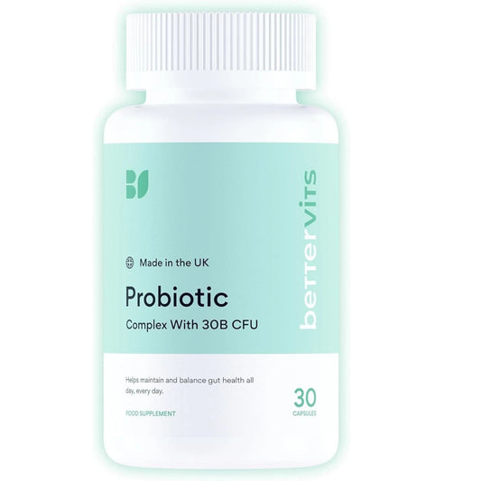 Available in Uk £11 - Bettervits Probiotics for Gut Health | 30 Capsules