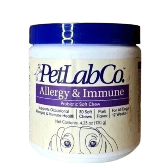 PetLab Co. (PetLabCo.) ALLERGY & IMMUNE Probiotic Soft Chew For Dogs (30 Pork)!