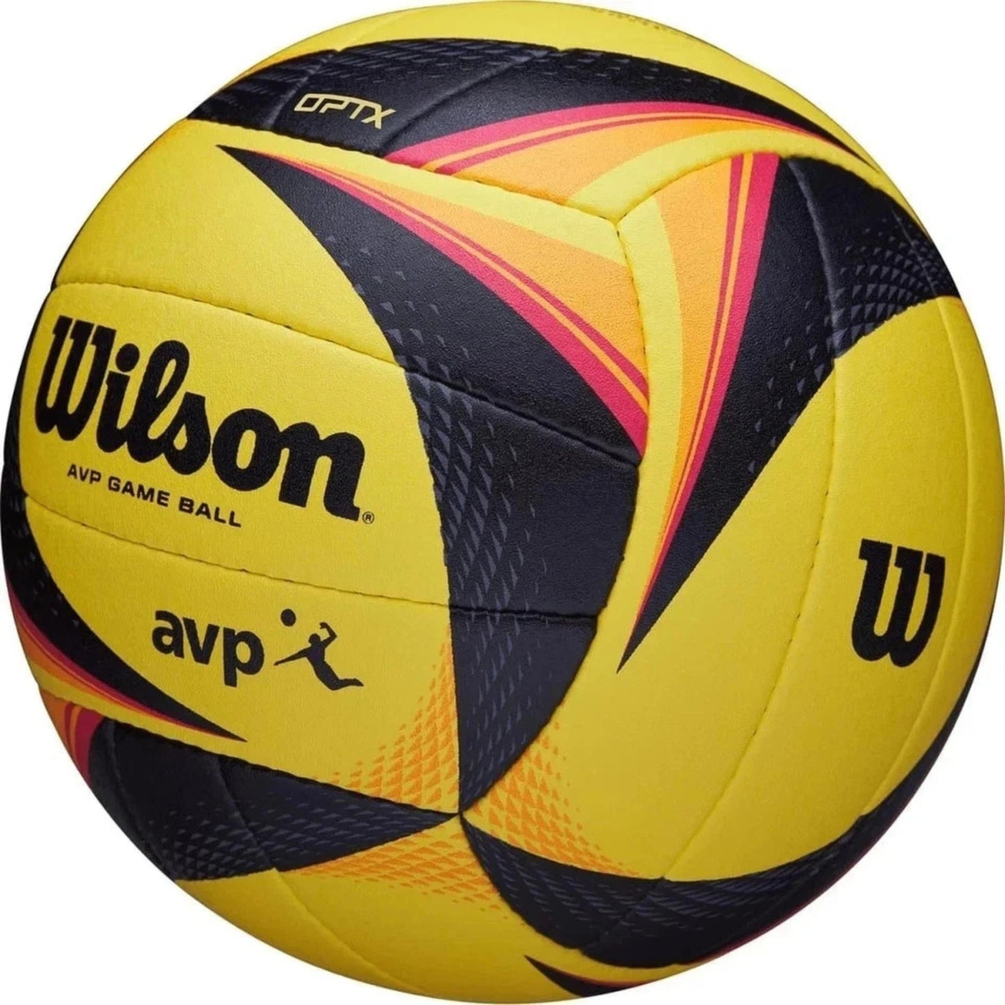 Wilson AVP OPTX Official Beach Volleyball Tour Match Game Ball - Black/Yellow