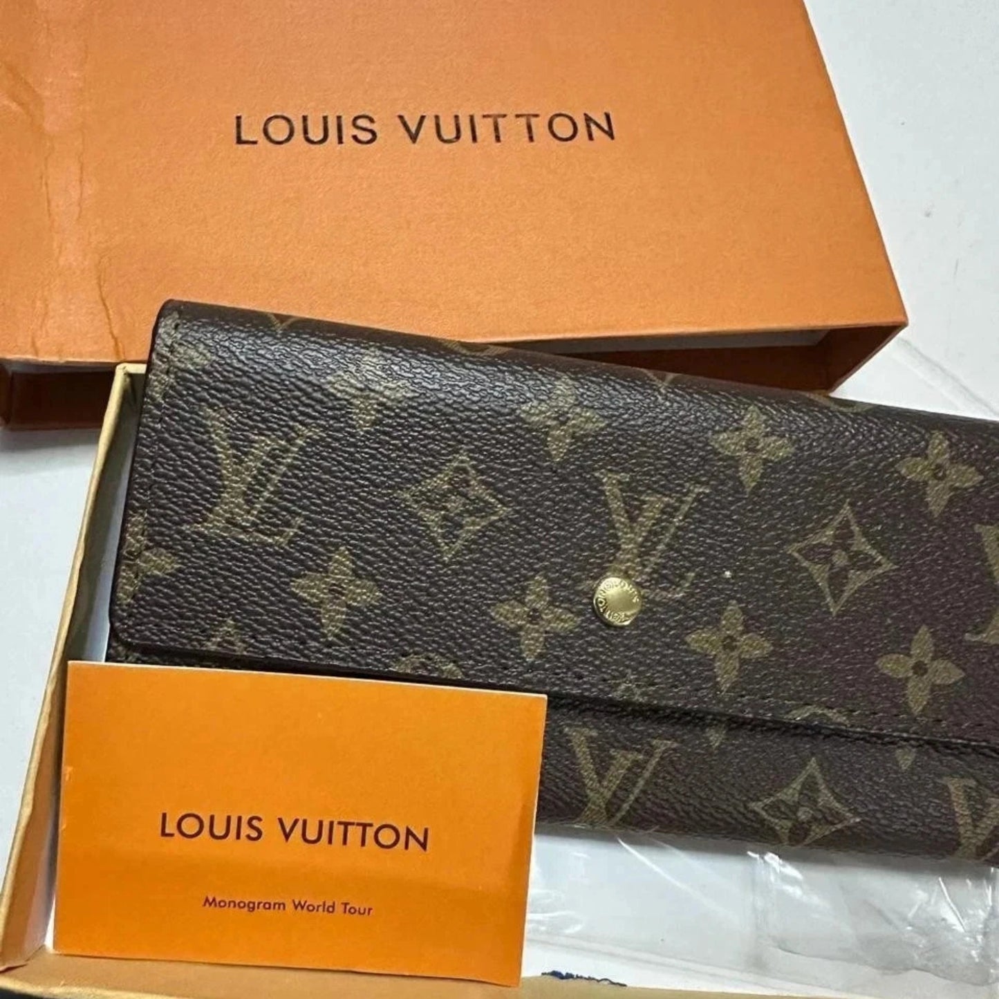 Louis Vuitton Portefeuille Sarah Long Wallet Brown Monogram