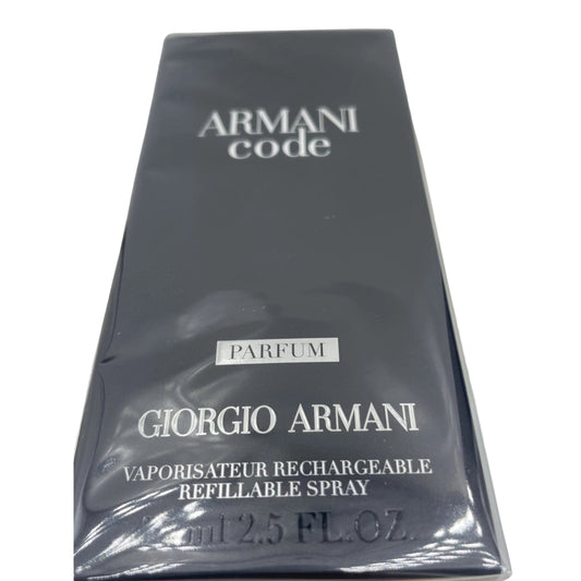 Armani Code Parfum by Giorgio Armani For Men 2.5 oz Parfum Spray Refillable NEW