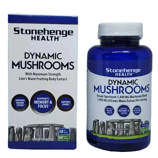Dynamic Mushroom Complex 60 Veggie Capsules – Stonehenge Health Supplement