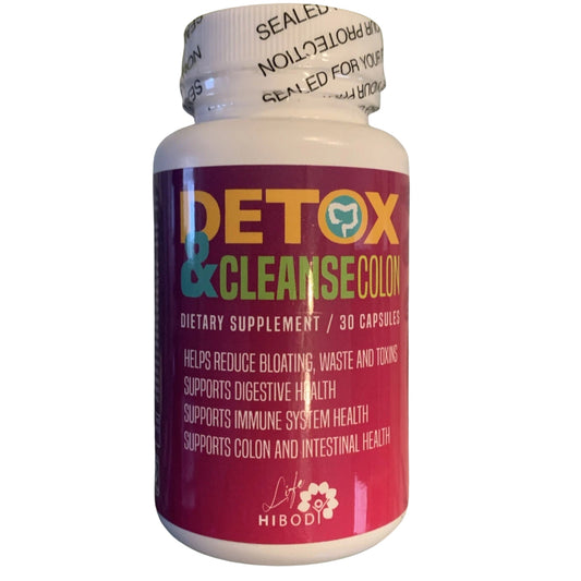 HIBODY Detox & Cleanse Colon , Dietary Suplement, 30 Capsules.