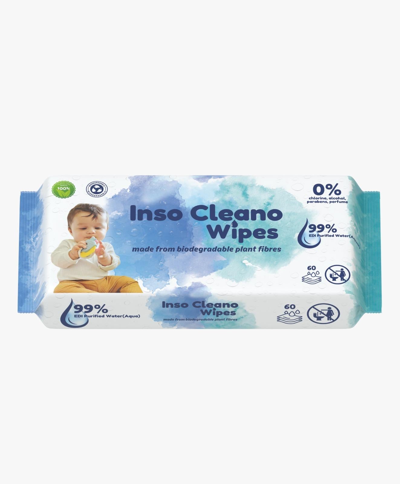 6 Packs for Price of 3 Inso Cleano Wipes - Eco-Friendly Baby Wipes (360 Pack)