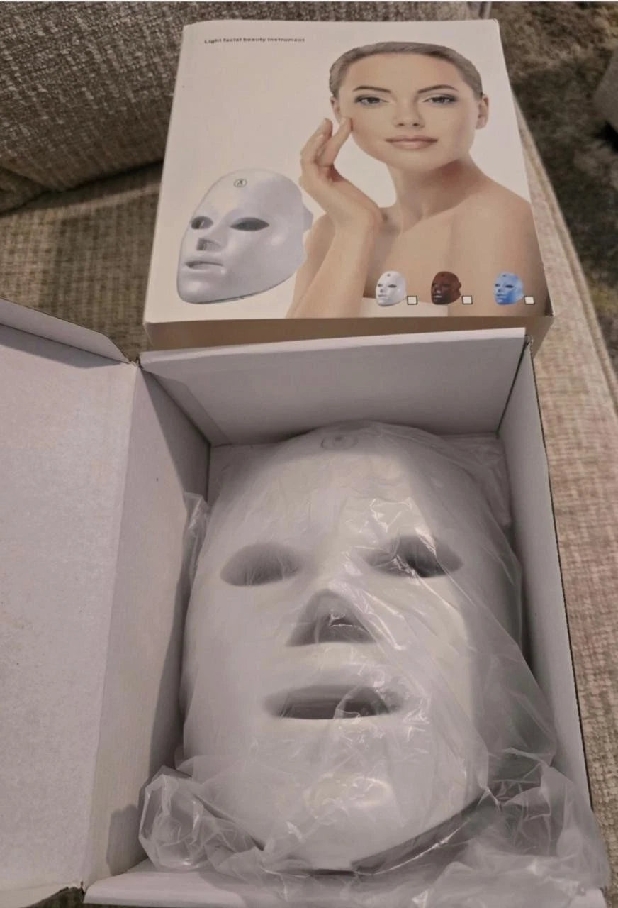 LED Facial Mask 7 Color Light Therapy Skin Care Device
